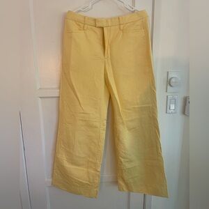 Summery wide leg yellow trousers